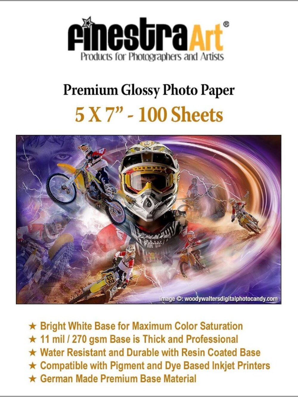 Premium Glossy Inkjet Photo Paper 5x7 - 100 Sheets for Vibrant Prints